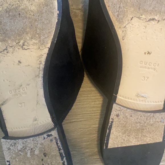 SOLD ❤️ Gucci Black Princetown Velvet Crystals Mules SZ 7 - Picture 7 of 11